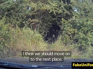 Втроем Cops pull over babe for trio in the park